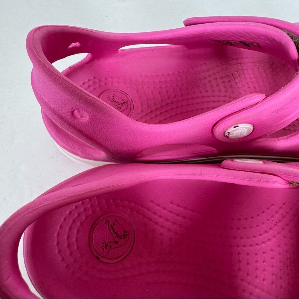 Crocs Kids Crocband II Sandals Water Shoes Pink Summer Girls Size 13 14854 - Picture 7 of 11